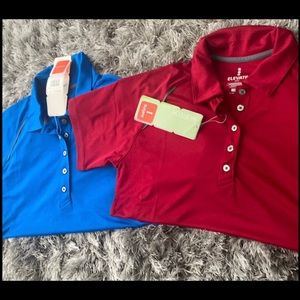 2 Athletic polo style tops